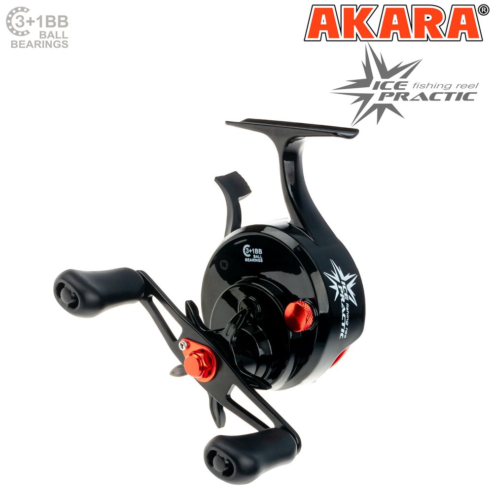 Катушка мультипликаторная зимняя Akara Ice Practic 3+1 bb