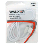 Кабель USB "WALKER" C110, Micro USB, в пакете, белый