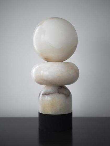 Alabaster Totem 3 Table Lamp by ALLIED MAKER