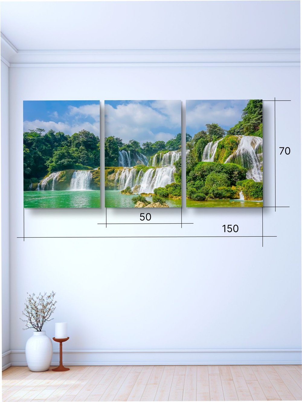 Картина Источник жизни модульная 50x70см 3шт.