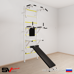 Шведская стенка Sv Sport усиленная 607 (Турник стандарт/Брусья/Стойка/Скамья)
