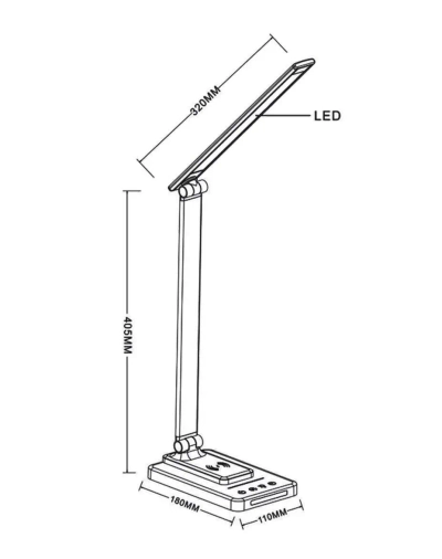 Офисная настольная лампа Arte Lamp WILLIAM A5122LT-1BK, 1хLED