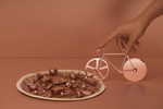 Нож для пиццы из нержавеющей стали the fixie, медный