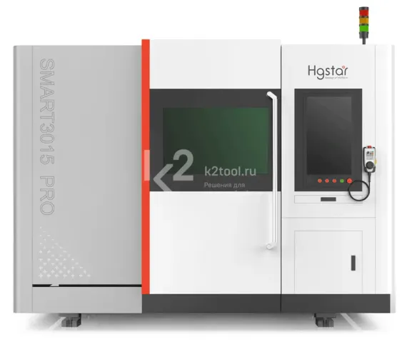 Лазерный станок HGTECH SMART4015PRO с защитной кабиной и сменным столом для резки листов металла