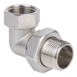 Американка угловая   1/2"  TEBO никель