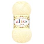 Пряжа Alize (Ализе) Diva / уп.5 мот. по 100 г, 350м, 001 кремовый A