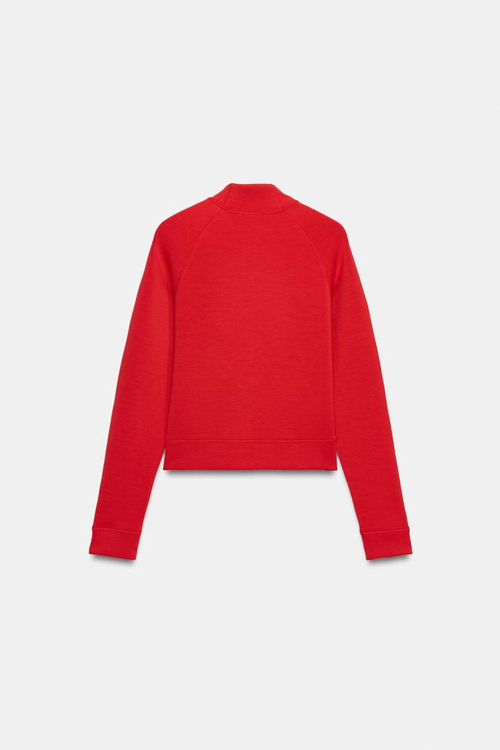 ZARA ПРИТАЛЕННАЯ КУРТКА НА МОЛНИИ, КРАСНЫЙ