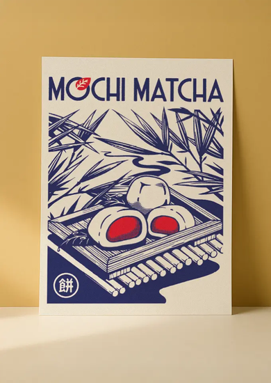 Постер Mochi Matcha — японский арт на мелованном картоне A4