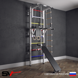 Шведская стенка Sv Sport (Турник стандарт/Брусья/Скамья/Канат/Кольца/Лестница)