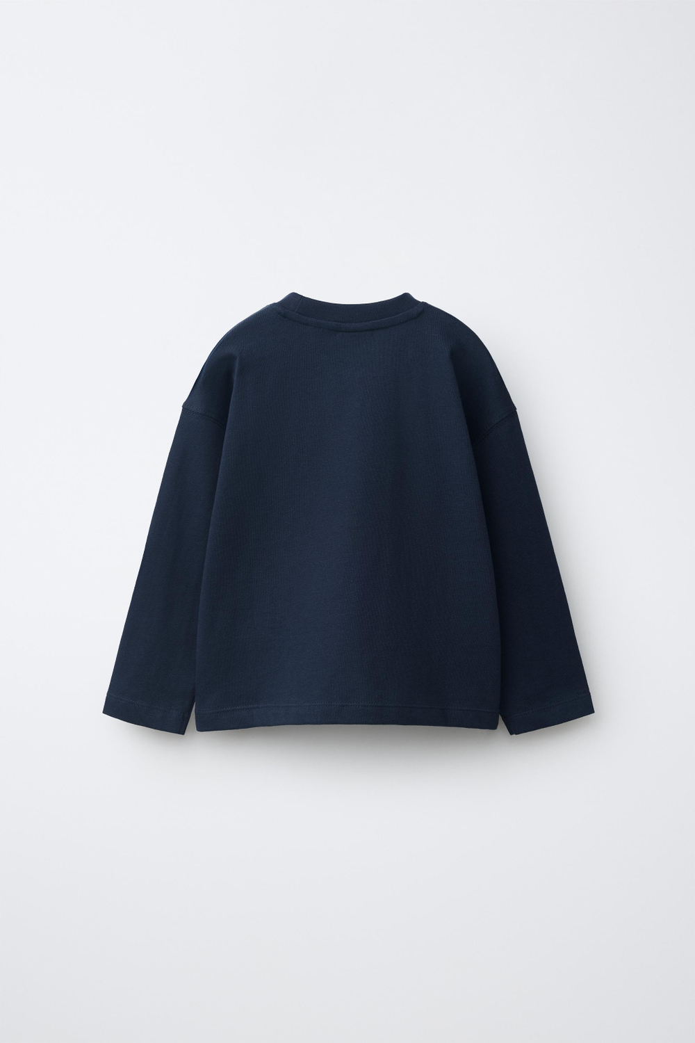 ZARA ОДНОТОННЫЙ ЛОНГСЛИВ, МОРСКОЙ СИНИЙ