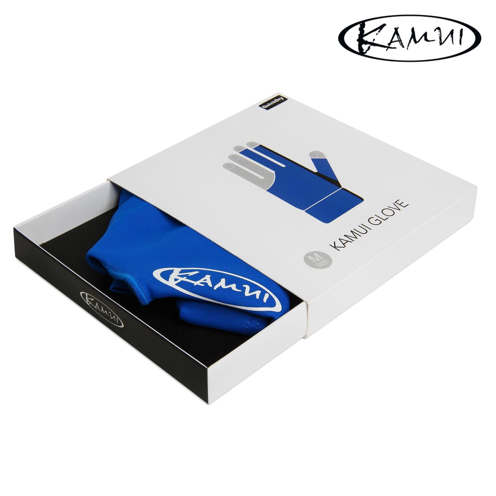 Перчатка для бильярда "Kamui QuickDry" синяя/черная левая XL