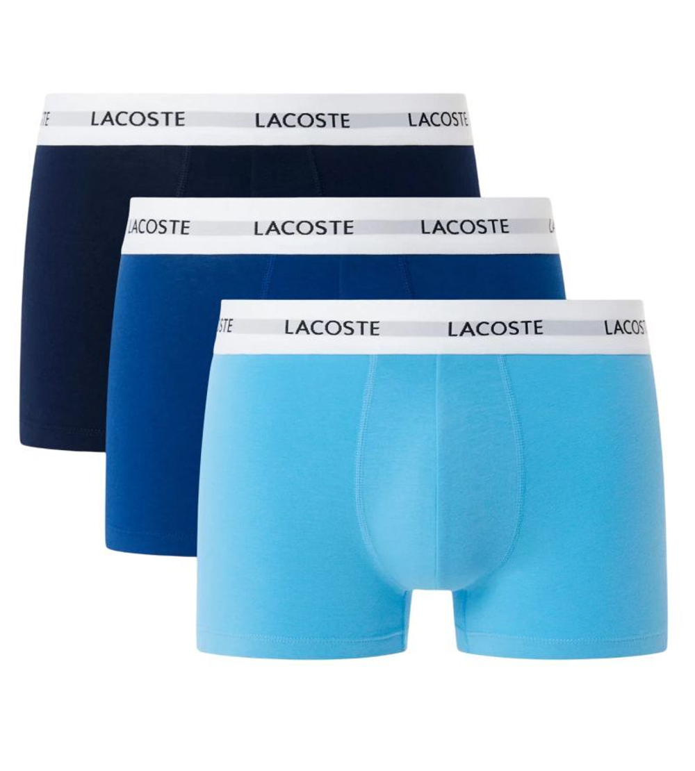Боксерки теннисные Lacoste Stretch Cotton 3P - navy blue/blue/navy blue