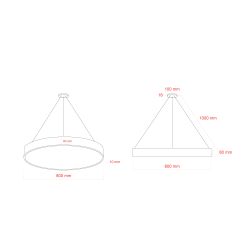 Светильник LED ЭРА Geometria SPO-132-W-40K-088 Ring 88Вт 4000К 8200Лм IP40 800*80 белый подвесной драйвер внутри | Декоративные светильники Geometria