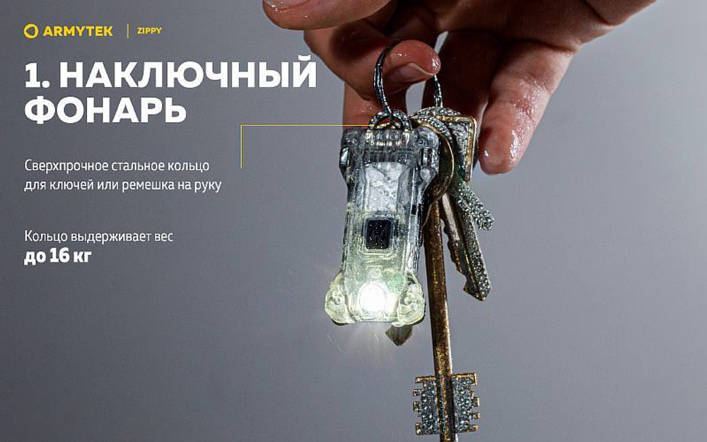 Наключный фонарь ARMYTEK ZIPPY PINK