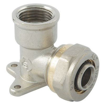 Угольник AltStream цанговый 20x3/4" внутренняя резьба с креплением