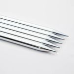Спицы чулочные (носочные) Knit Pro Nova Metal 3,5 мм / 15 см, никелированная латунь, серебристый, 5 шт, 10120