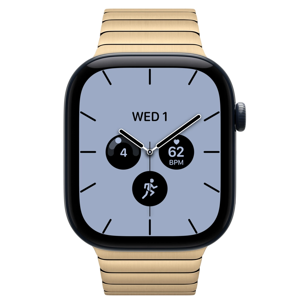 Умные часы Apple Watch Series 12 GPS + Cellular, 46mm, Night Blue Ceramic Case with Radiant Gold Link Bracelet