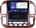 Магнитола для Toyota Land Cruiser 100, Lexus LX470 1998-2002 (климат на ШГУ, рамка дерево) - Teyes CC3-2K монитор 9.5" 2K QLED на Android 10, Быстрая, CarPlay, 4G SIM-слот