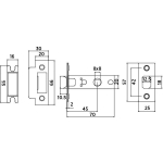 Защелка BUSSARE L6-45 S.CHROM