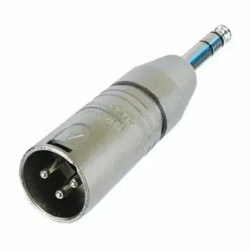 Neutrik NA3MP адаптер-переходник, 1/4" TRS штекер (Jack 6.35мм «стерео джек») -> 3-контактный XLR Ma