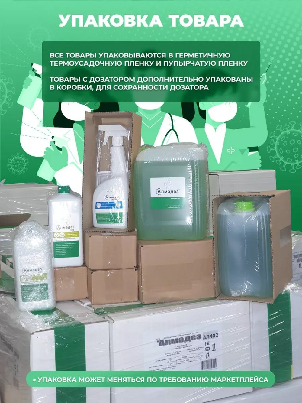 Антисептик для рук спиртовой с дозатором с хлоргексидином