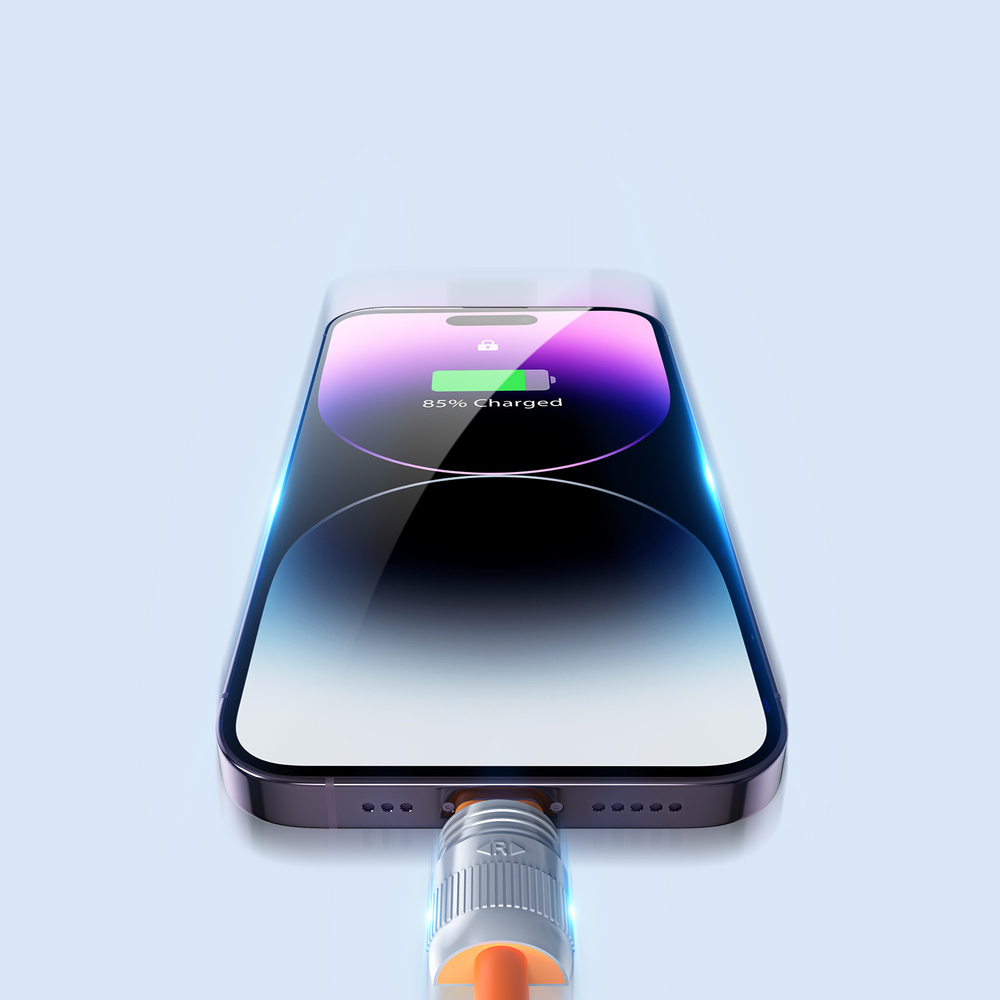 Кабель со съемным ремешком, разъемом USB-C на Lightning, быстрая зарядка 27W, длина 30см, оранжевый цвет, серия LCBA Series от Dux Ducis