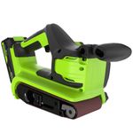 Ленточная шлифовальная машина акк. Greenworks G24BS, 24V, б/щет, 75х457мм, 259 м/мин,1х2Ач,ЗУ,кор (3100607CUA)