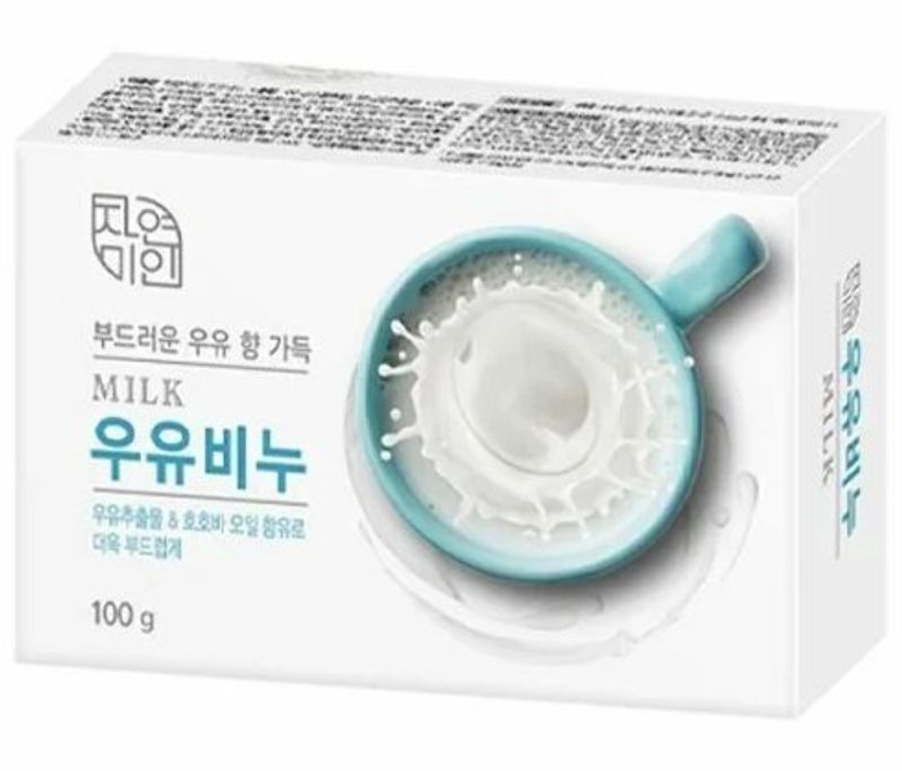 Смягчающее туалетное мыло с молоком и маслом жожоба "Pure Milk Soap" кусок 90 г