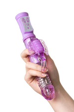 Фрикционно-ротационный вибратор с бабочкой High Tech Vibrator (8 режимов вибрации, 4 ротации) (Цвет: фиолетовый)