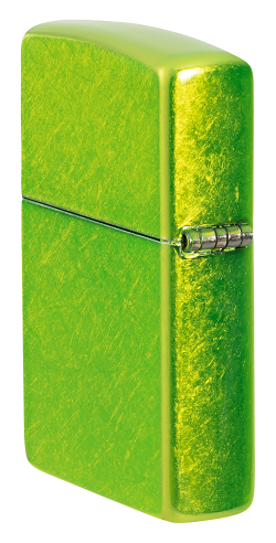 Зажигалка ZIPPO Logo с покрытием Lurid, латунь/сталь, зеленая, глянцевая, 38x13x57 мм, шт