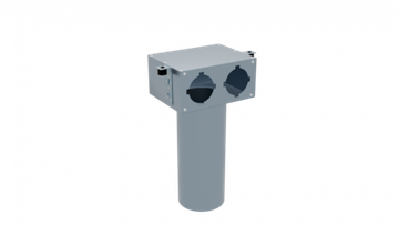 Flexag PCP-100/75x2 пленум вентиляционный потолочный, D100, на 2 выxода, L=300 мм