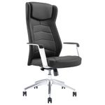 Кресло BRABIX PREMIUM "Viking EX-759", синхромеханизм, алюминий, натуральная кожа, черное, 532933