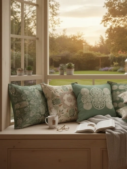 Декоративная подушка для 45х45 Щербет крестики Оксфорд