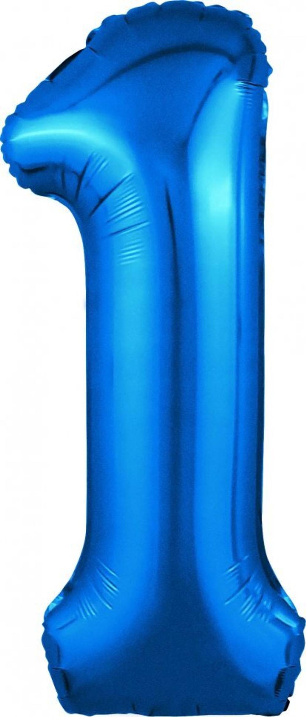 Шар (40''/102 см) Цифра, 1 Slim, Синий, 1 шт. в уп.