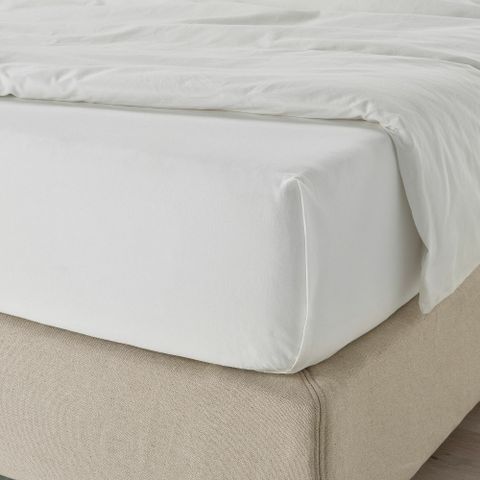Простыня IKEA DVALA (ДВАЛА), Белый, 150х260 см
