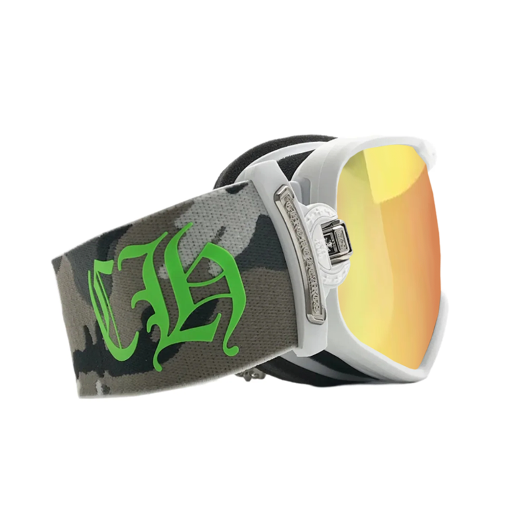 Chrome Hearts SILVER M0RNING FADE BLACK Windproof Unisex Ski Goggles