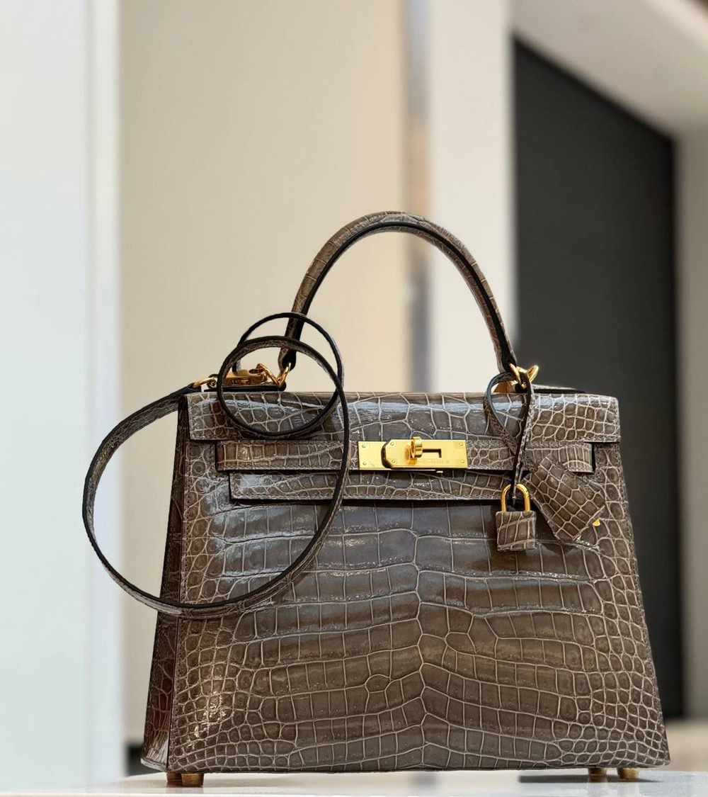 Сумка Hermes из кожи крокодила