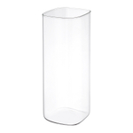 Банка для хранения квадратная Vacuum Glass, 2 л | светло-серая
