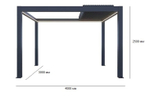 Пергола моторизованная 3х4 м Tagliamento Pergola 150 Series, темно-серый