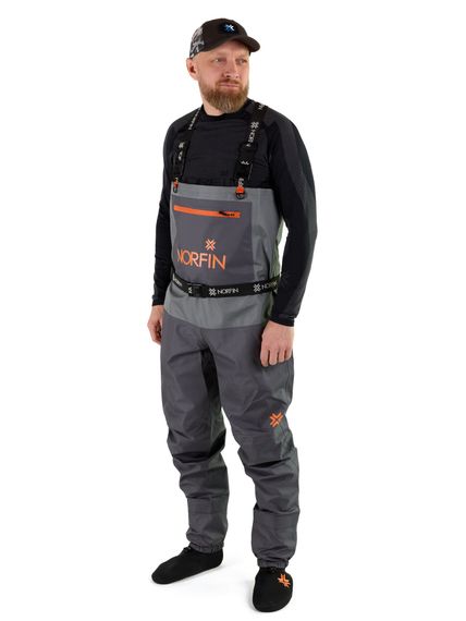 Полукомбинезон заброд. Norfin PILOT STOCKINGFOOT GRAY р.S
