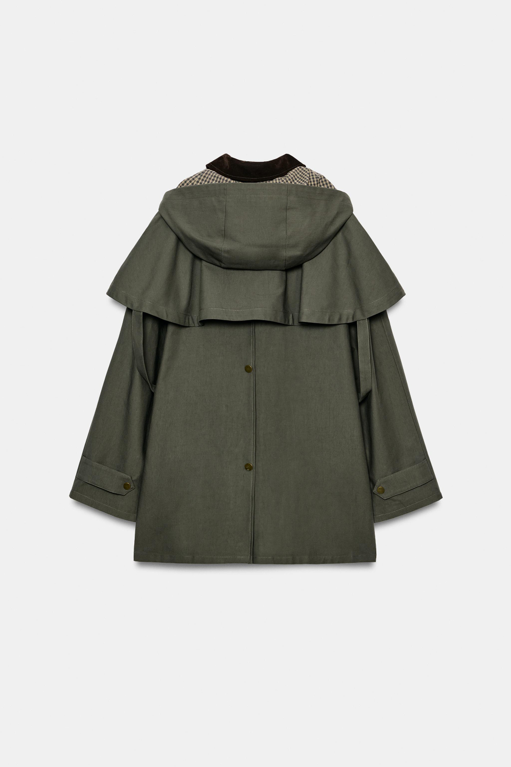 ТРЕНЧ С КАПЮШОНОМ И КОНТРАСТНЫМ ВОРОТНИКОМ — ZW COLLECTION — ZARA