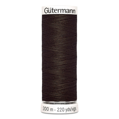 01 Нить Sew-All 100/200 м для всех материалов, 100% полиэстер Gutermann 748277 (769 средне-коричневый)