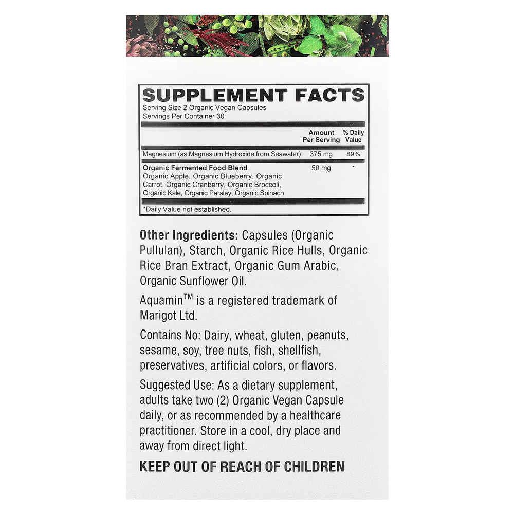 PlantFusion, Vegan SeaWater Magnesium, 60 органических веганских капсул