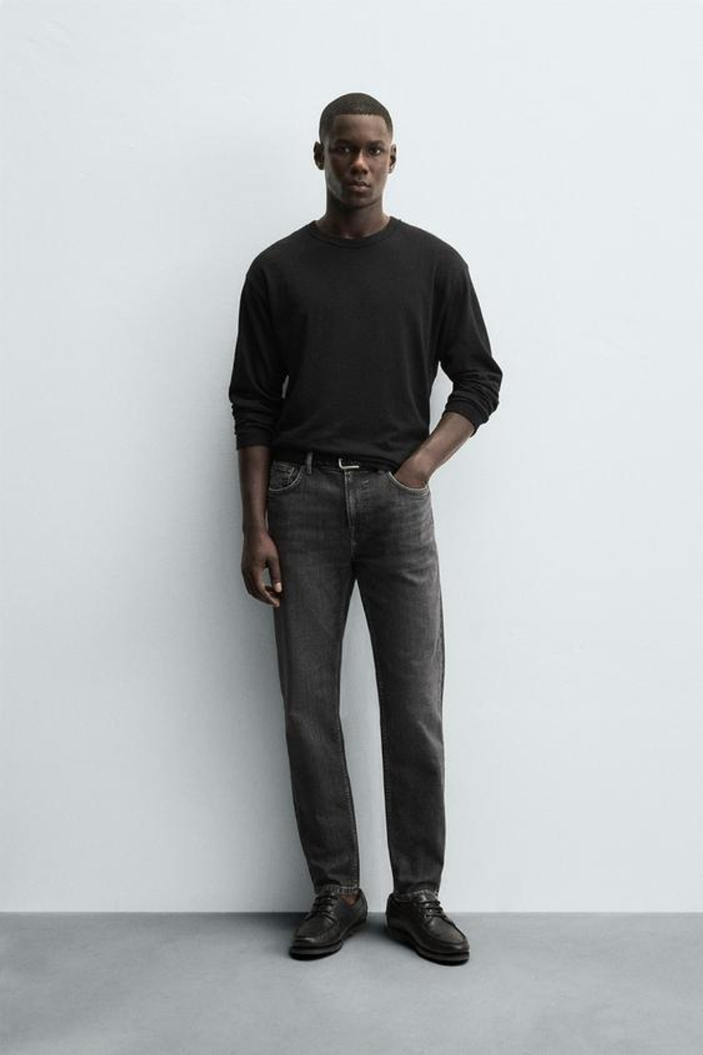 ZARA ДЖИНСЫ SLIM FIT БАЗОВЫЕ, СЕРЫЙ