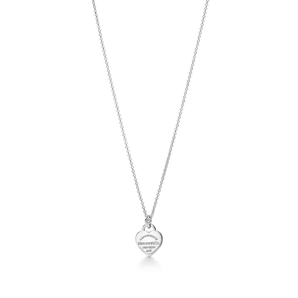 Подвеска из серебра 925 с бриллиантом, Tiffany 💠 Love Return T&Co.