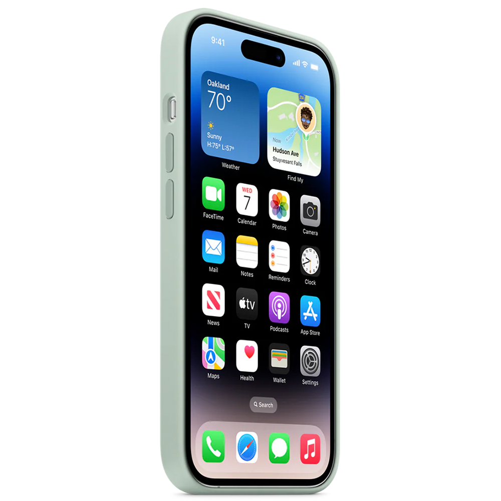 Силиконовый чехол с поддержкой MagSafe Apple Silicone Case для iPhone 14 Pro, Succulent (Агава)