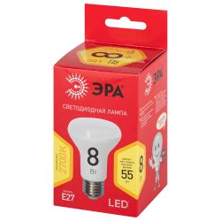 Лампа светодиодная ЭРА RED LINE LED R63-8W-827-E27 R 8Вт рефлектор теплый белый свет E27 | Лампы cветодиодные Рефлектор (R )