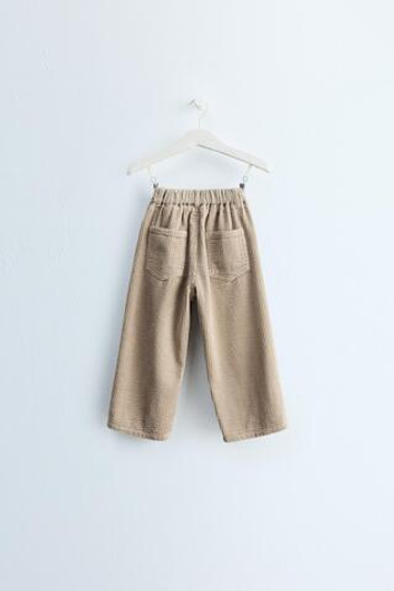 ZARA TIMELESS — ПРЯМЫЕ ВЕЛЬВЕРОВЫЕ БРЮКИ, БЕЖЕВЫЙ