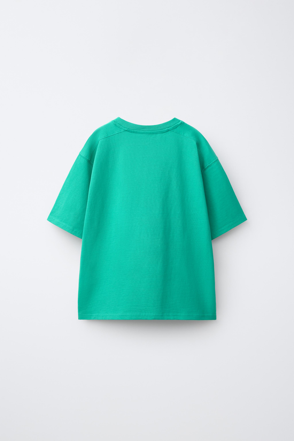 ZARA ФУТБОЛКА С НАДПИСЬЮ, БИРЮЗОВЫЙ