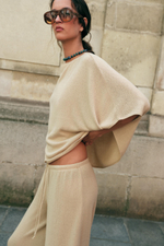 ТОП В СТИЛЕ РУСТИК С КОРОТКИМИ РУКАВАМИ — ZARA